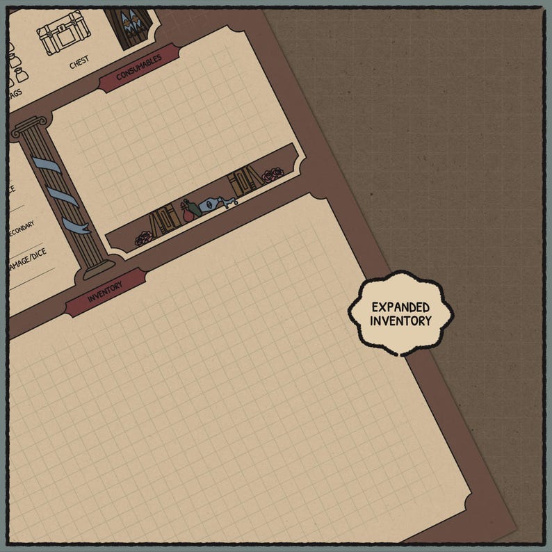 Dark Academia Daggerheart Character Sheet | Printable & Fillable PDF (A4 + Letter) image 5