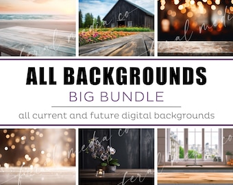 ALL Digital Backgrounds Bundle! All Digital Background Product Mockup Bundle, Wood Tables, Florals, Flat Lay, Digital Download