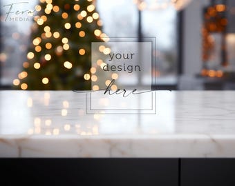 Background Mockup Photography, Christmas Background Mock, Holiday Flat Lay, Christmas Counter Digital Backdrop Scene Maker | Scene Creator