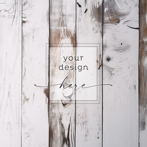 Aged Whitewash Wood Background Product Mockup, White Grey Wood Mockup Styled Stock Photography, JPG Instant Digital Download