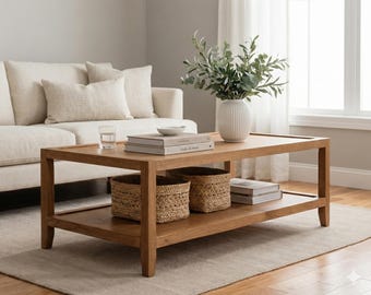 Modern Coffee Table Plans PDF | DIY Woodworking Blueprint with Tapered Legs | Beginner Friendly Build Instructions | Instant Download