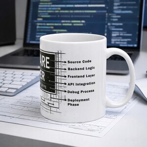 Software Developer Mug – Programmer Gift – Coding Blueprint Coffee Cup – Developer Graduation Gift – Tech Nerd Coffee Mug – 11oz 15oz image 3