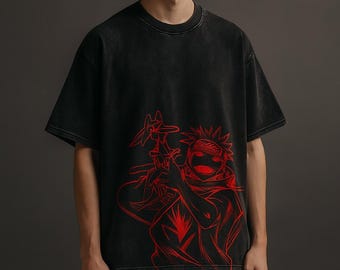 Jujutsu Kaisen Inspired Choso Curse Technique Vintage Washed T-Shirt – Unisex Anime Streetwear Tee