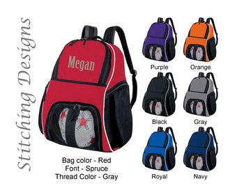 personalized soccer bags with ball holder