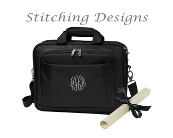 monogram briefcase for her