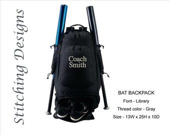 monogrammed bat bag