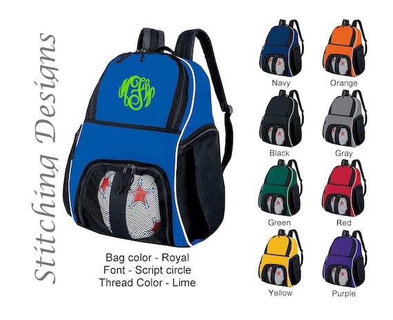 purple soccer bag