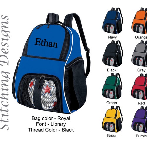 Personalized Soccer Backpack Equipment Bag Soccer Ball Bag Etsy