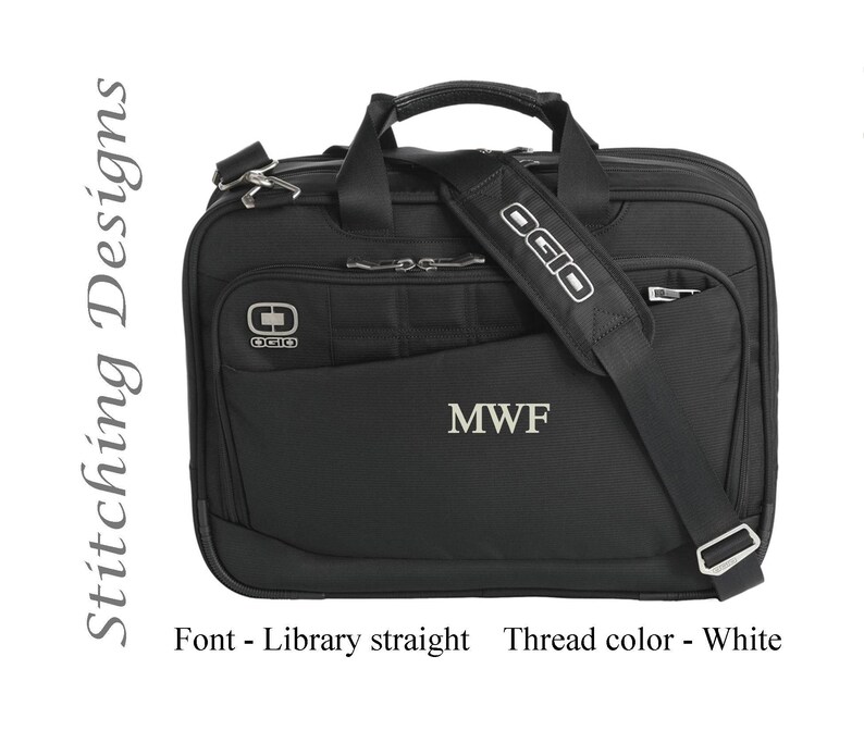 monogrammed briefcase