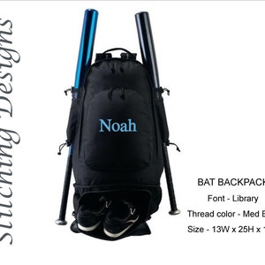 personalized bat bag