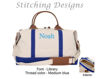 Monogram Canvas Weekender Tote, Leather Handles
