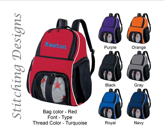 Personalized Soccer Backpack, Equipment Bag, Soccer Ball Bag