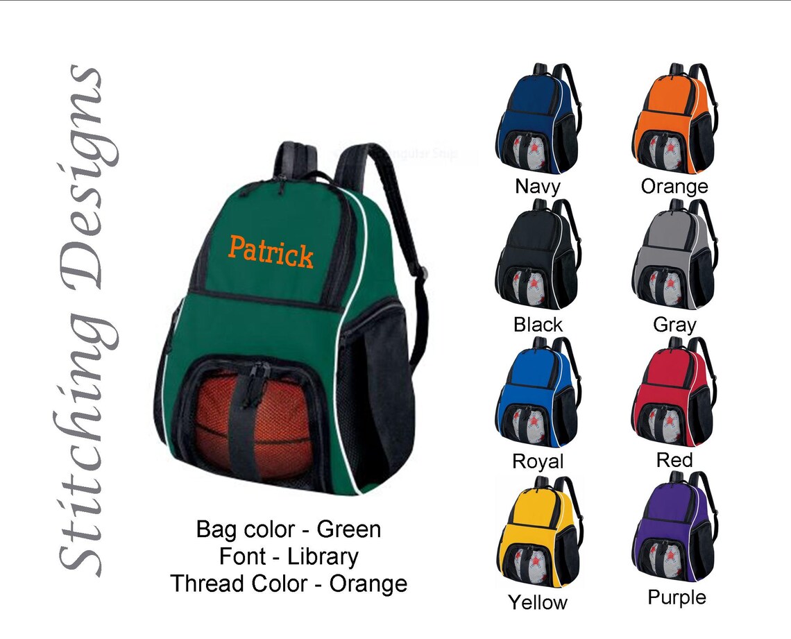 Personalized Soccer Backpack Equipment Bag Soccer Ball Bag Etsy