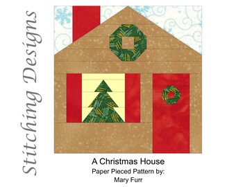 Christmas House Paper Pieced Pattern