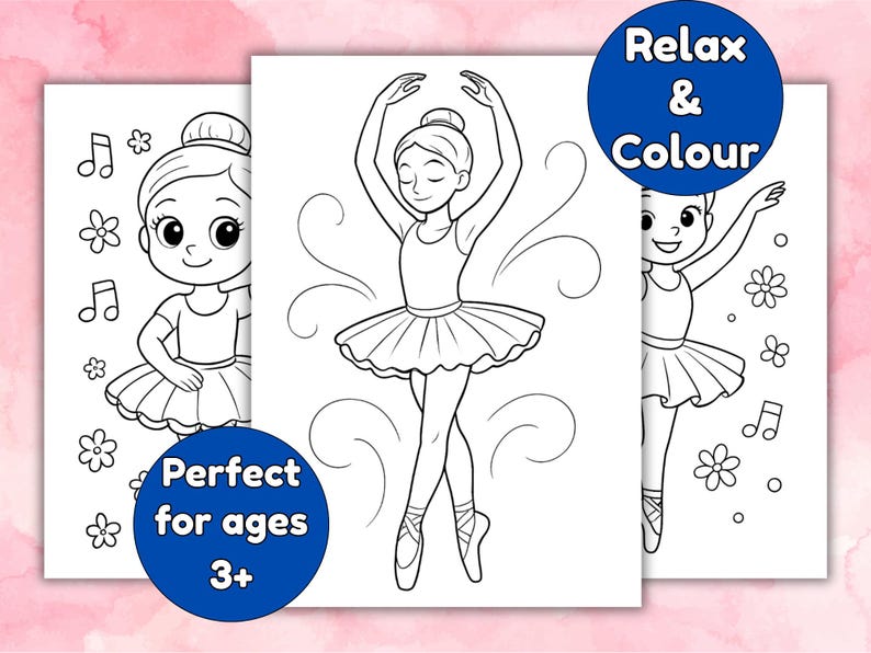 Ballerina Colouring Pages for Kids Printable | 20 Ballet Dancer ...