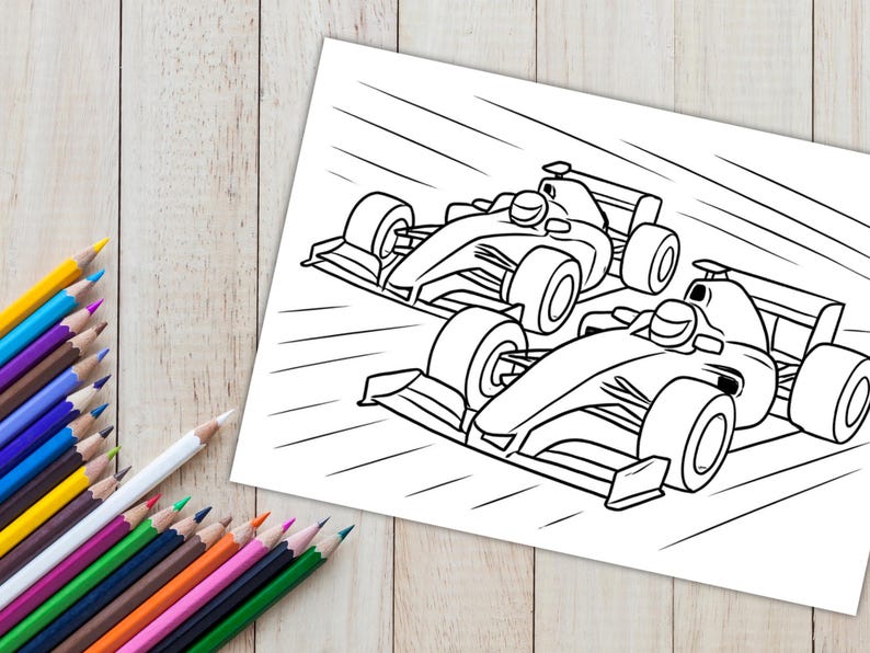 25 Race Car Coloring Pages for Kids | Cars & Racing Printable Activity ...