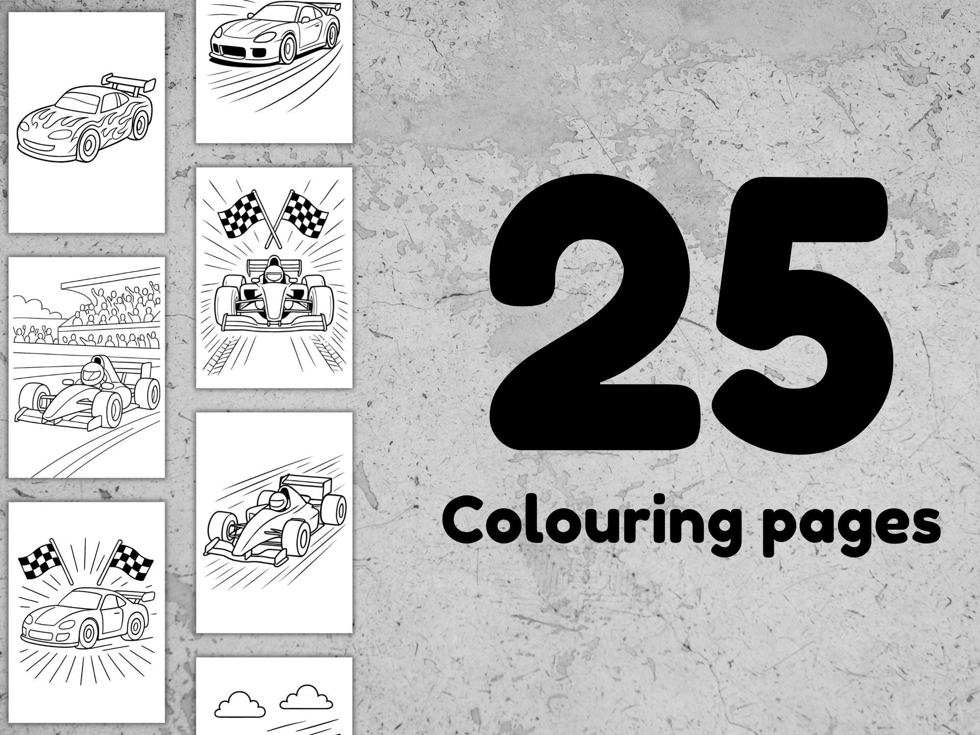 25 Race Car Coloring Pages for Kids | Cars & Racing Printable Activity ...