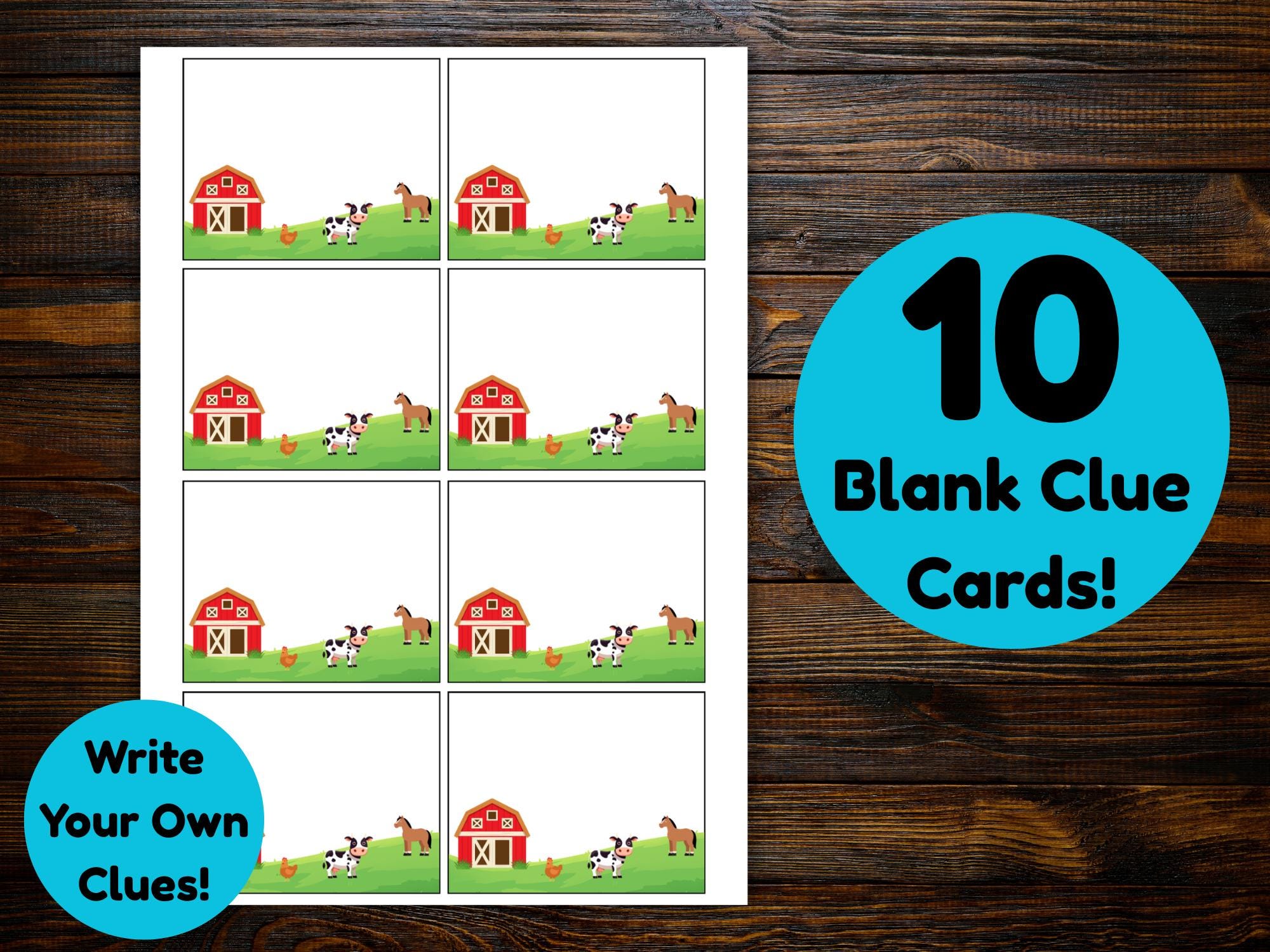 Farm Scavenger Hunt Printable | Kids Birthday Party Game | Farm Animal ...