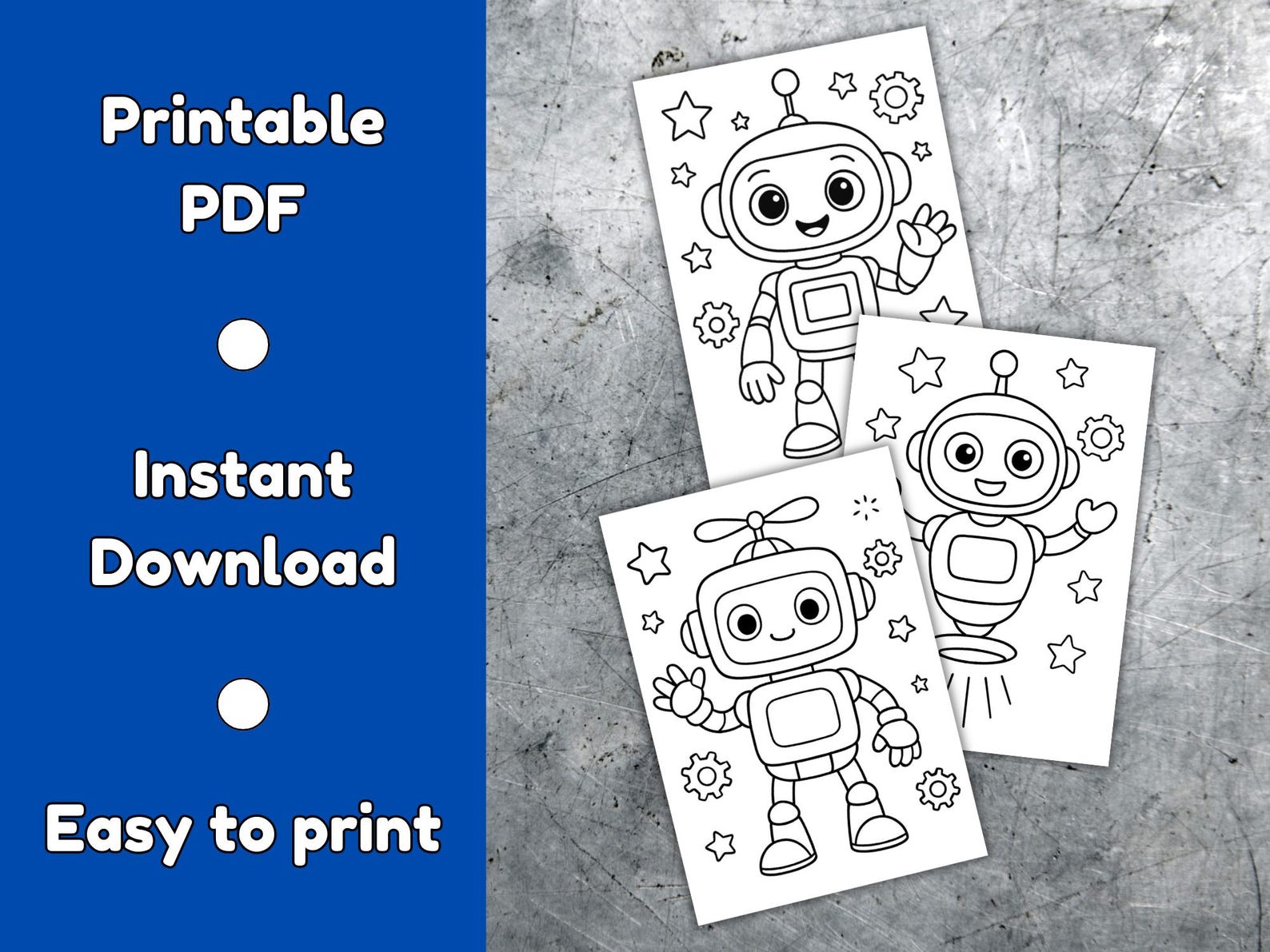 20 Robot Colouring Pages for Kids | Printable PDF Activity (digital ...