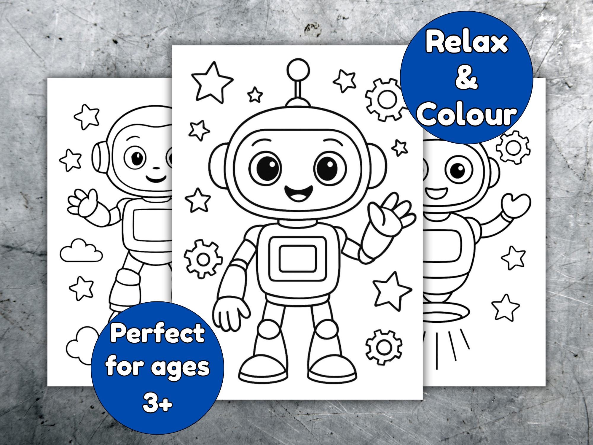 20 Robot Colouring Pages for Kids | Printable PDF Activity (digital ...