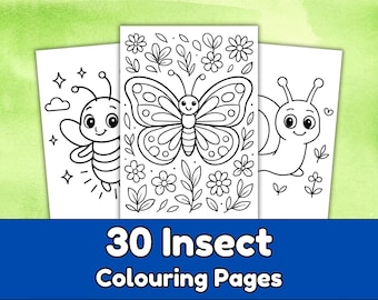 Insect Coloring Pages for Kids | 30 Bug Printables (Digital Download)