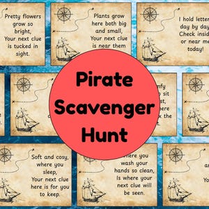 Pirate Scavenger Hunt Game | Kids Birthday Party Activity (Instant Download PDF)