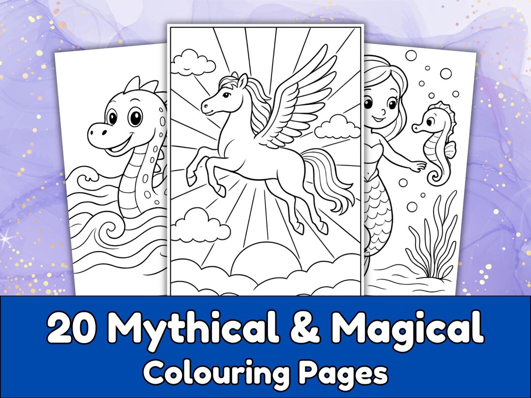 20 Mythical Creatures Colouring Pages | Fantasy Animals, Kids Activity ...