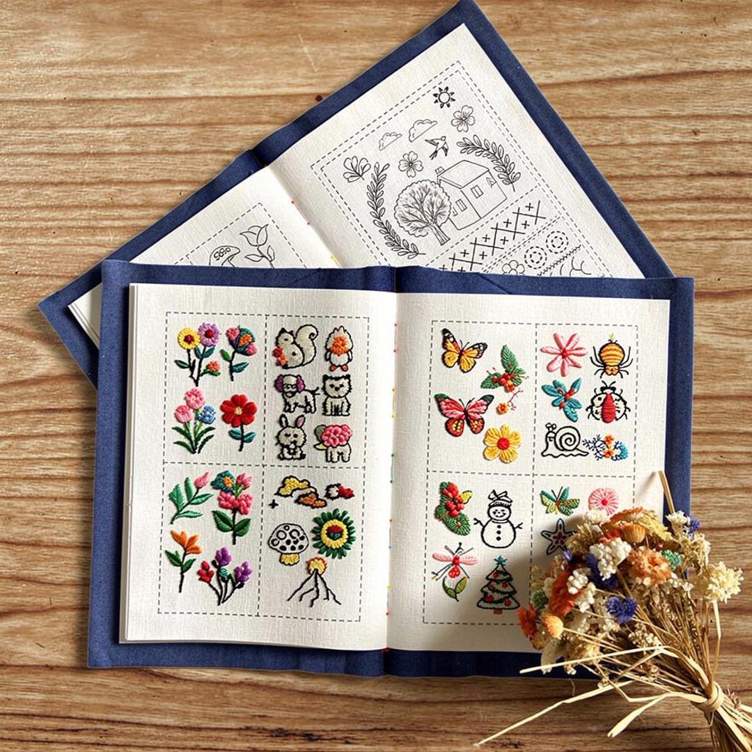 Handcrafted Stitch Book & Kit: Complete Embroidery Book Starter Set ...