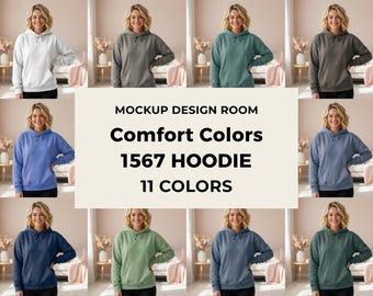 Zestaw bluz z kapturem Comfort Colors 1567 | Przytulny poranny klimat | Zestaw 11 kolorów