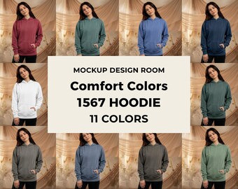 Comfort Colors 1567 Mockup | Estetyka romantycznego studia | 11 kolorów PNG