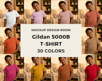 Gildan 5000B Mockup Bundle | Home Sweet Home | High Res PNG | 30 Colors