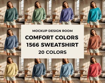 Paquete de maquetas Comfort Colors 1566 / 20 colores / Estilo loft industrial / En modelo