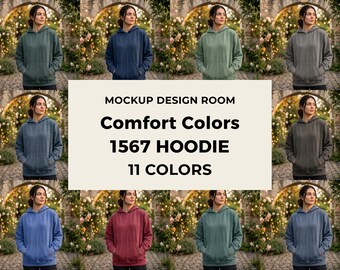 Bluza z kapturem Comfort Colors 1567 | Klimat Secret Garden | 11 kolorów PNG