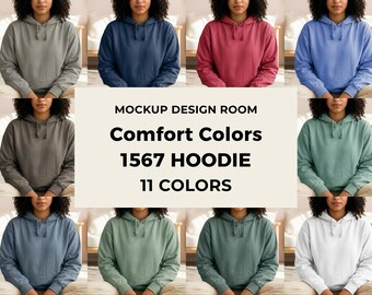 11x Comfort Colors 1567 Mockup | Garment Dyed Aesthetic | Full Bundle
