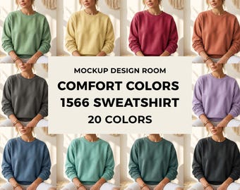 Maqueta de sudadera CC1566 / 20 colores / Estudio Boho Chic / Maqueta de modelo