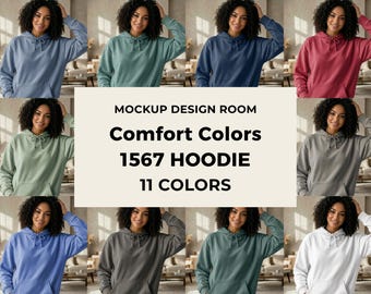 11x Comfort Colors 1567 Mockup | Modern Living Room | High Res PNG