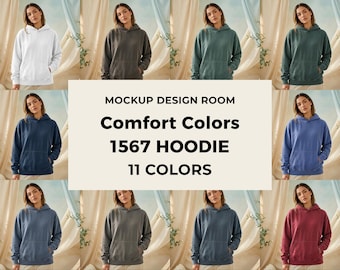 11x Comfort Colors 1567 Mockup | Estetyczna jasna scena | Wysoka rozdzielczość PNG