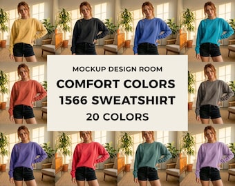 20x zestaw makiet Comfort Colors 1566 | Styl życia boho | Pobieranie PNG