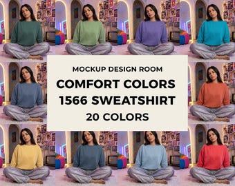 Paquete Comfort Colors 1566 / Habitación nostálgica de los 90 / 20 colores PNG