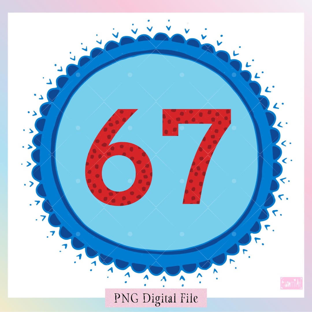 67 Sublimation Design, Circle Frame PNG SVG, Bold Red Blue Graphic ...