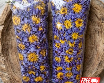 1 kg de flores de lótus azuis orgânicas secas (Nymphaea Caerulea) - Flores egípcias
