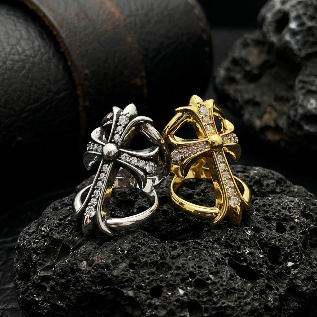 Croix Ajourée En Argent 925 - Pendentif Chrétien élégant, Fabriqué En France
