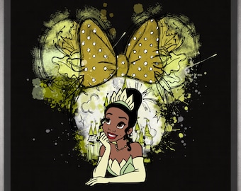 Tiana Princess PNG, graphique à sublimation aux couleurs pastel (téléchargement numérique)