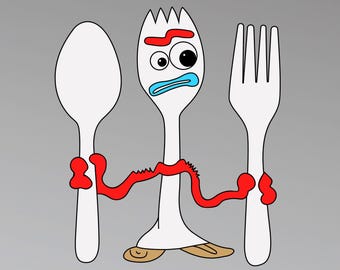 Toy Story Forky PNG • Sublimation Disney • Clipart cuillère fourchette Spork • Téléchargement instantané