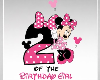 2e anniversaire de Minnie Mouse PNG (Téléchargement numérique)