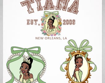 Tiana Clipart PNG Bundle, princesse grenouille robe verte art de conte de fées (téléchargement numérique)