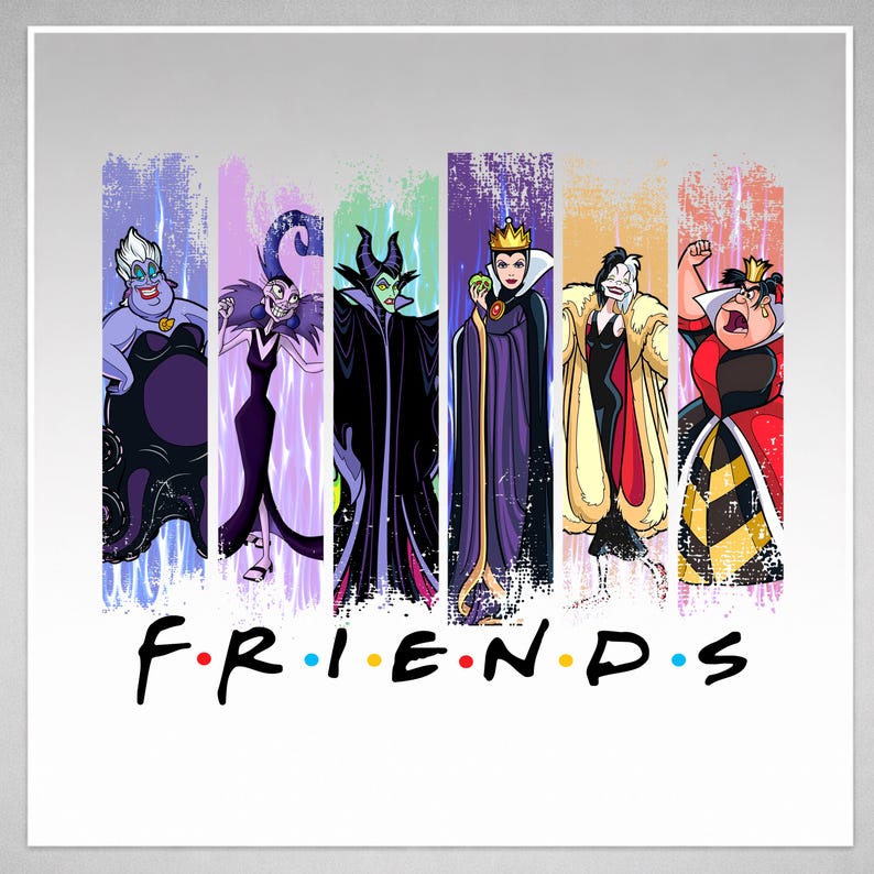 Villains Friends PNG Clipart • Ursula Maleficent Evil Queen Cruella Yzma (Digital Download) image 1