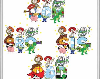 Ensemble PNG Toy Story Family • Clipart Woody Buzz Jessie (téléchargement numérique)