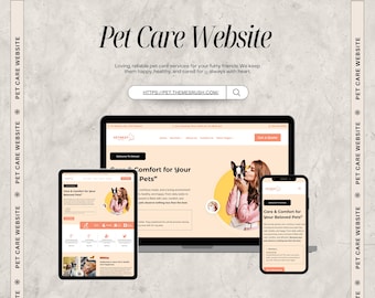 Mall för webbplats för husdjursvård – WordPress Divi-tema för hundfrisörer, veterinärkliniker och husdjursföretag