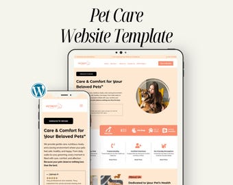 Plantilla web para el cuidado de mascotas, tema Divi para peluquerías caninas, diseño para clínicas veterinarias y negocios de mascotas.